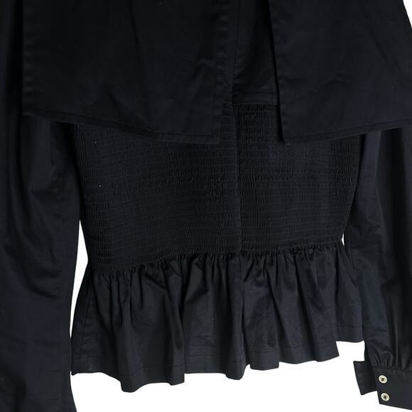 Molly Goddard Lucy Peplum Cotton Poplin Top Whimsygoth Size US 10 (UK 14) - Picture 8 of 15